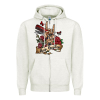 Oatmeal Heather hair hustler 3 Zipper Hoodie - SublimationCraftShop