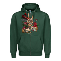 Sports Green hair hustler 3 Zipper Hoodie - SublimationCraftShop