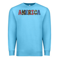 Ocean Blue america 4th of july Premium Sweatshirt - Artiststas