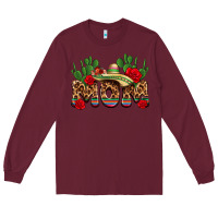 Burgundy mexican mom Long Sleeve Tee - texasbilliewilder