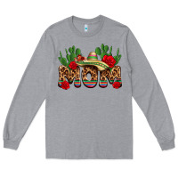 Heather Grey mexican mom Long Sleeve Tee - texasbilliewilder