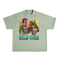 Oil Green wild and free Urban Heavy Tee - texasbilliewilder