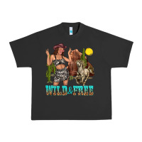 Pigment Black wild and free Urban Heavy Tee - texasbilliewilder