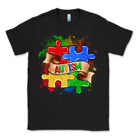 Black autism puzzle pieces Classic Tee - Zillion Design Studio