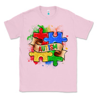 Bubblegum Pink autism puzzle pieces Classic Tee - Zillion Design Studio