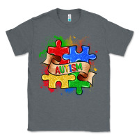 Charcoal Heather autism puzzle pieces Classic Tee - Zillion Design Studio