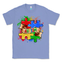Colony Blue autism puzzle pieces Classic Tee - Zillion Design Studio