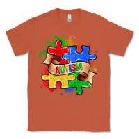 Copper autism puzzle pieces Classic Tee - Zillion Design Studio