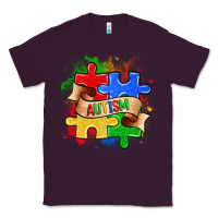 Plum autism puzzle pieces Classic Tee - Zillion Design Studio