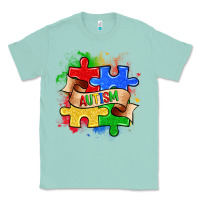 Seafoam autism puzzle pieces Classic Tee - Zillion Design Studio