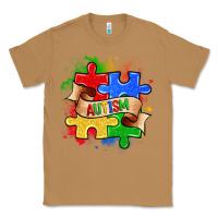 Toasted Coconut autism puzzle pieces Classic Tee - Zillion Design Studio
