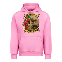 Fuchsia Pink Sorta merry sorta scary skull Urban Hoodie - NancyCooperArtShop