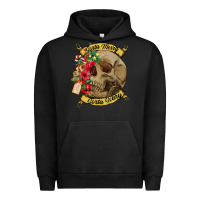 Pigment Black Sorta merry sorta scary skull Urban Hoodie - NancyCooperArtShop