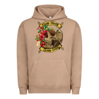 Pigment Burro Sorta merry sorta scary skull Urban Hoodie - NancyCooperArtShop