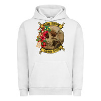 Pigment Lunar Rock Sorta merry sorta scary skull Urban Hoodie - NancyCooperArtShop