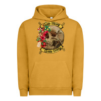 Pigment Peanut Butter Sorta merry sorta scary skull Urban Hoodie - NancyCooperArtShop