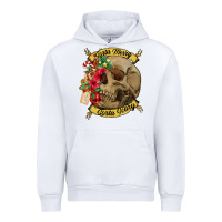 White Sorta merry sorta scary skull Urban Hoodie - NancyCooperArtShop
