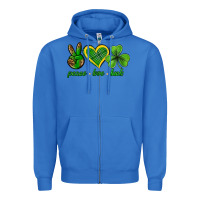 True Royal peace love luck st. patricks day nePeace love luck Zipper Hoodie - Neo Western