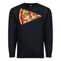 Black pizza slice Premium Sweatshirt - AdoDesignShop