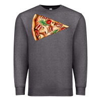 Charcoal Heather pizza slice Premium Sweatshirt - AdoDesignShop