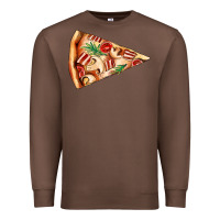 Chestnut pizza slice Premium Sweatshirt - AdoDesignShop