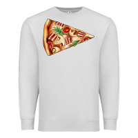 Dove Grey pizza slice Premium Sweatshirt - AdoDesignShop