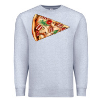 Heather Grey pizza slice Premium Sweatshirt - AdoDesignShop