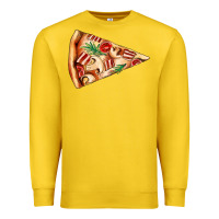 Lemon pizza slice Premium Sweatshirt - AdoDesignShop