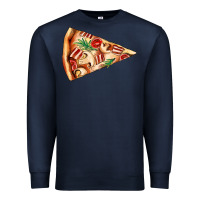 Navy pizza slice Premium Sweatshirt - AdoDesignShop