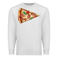 Oatmeal Heather pizza slice Premium Sweatshirt - AdoDesignShop