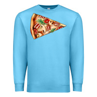 Ocean Blue pizza slice Premium Sweatshirt - AdoDesignShop