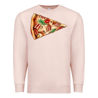Pale Pink pizza slice Premium Sweatshirt - AdoDesignShop