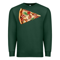 Sports Green pizza slice Premium Sweatshirt - AdoDesignShop