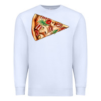 White pizza slice Premium Sweatshirt - AdoDesignShop