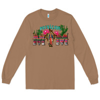 Toasted Coconut mexican mom with cactus Long Sleeve Tee - texasbilliewilder