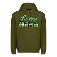 Army Green lucky mama Premium Hoodie - MaliasSmallBusiness