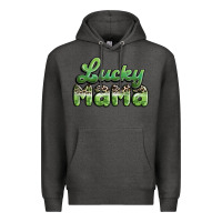 Charcoal Heather lucky mama Premium Hoodie - MaliasSmallBusiness