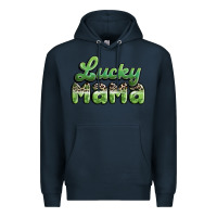 Navy lucky mama Premium Hoodie - MaliasSmallBusiness