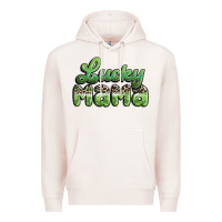 Pale Pink lucky mama Premium Hoodie - MaliasSmallBusiness