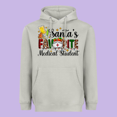 Santa's Favorite Medical Student Heavyweight Hoodie Designed By Adodesignshop