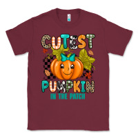 Burgundy Cutest Pumpkin In The Patch Classic Tee - texasbilliewilder