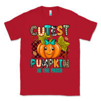 Red Cutest Pumpkin In The Patch Classic Tee - texasbilliewilder