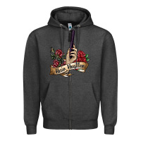 Charcoal Heather hair hustler 4 Zipper Hoodie - SublimationCraftShop