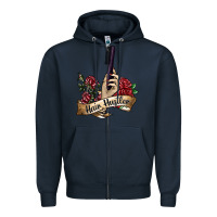 Navy hair hustler 4 Zipper Hoodie - SublimationCraftShop