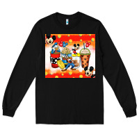Black cartoon characters coffee cups Long Sleeve Tee - Zillion Design Studio