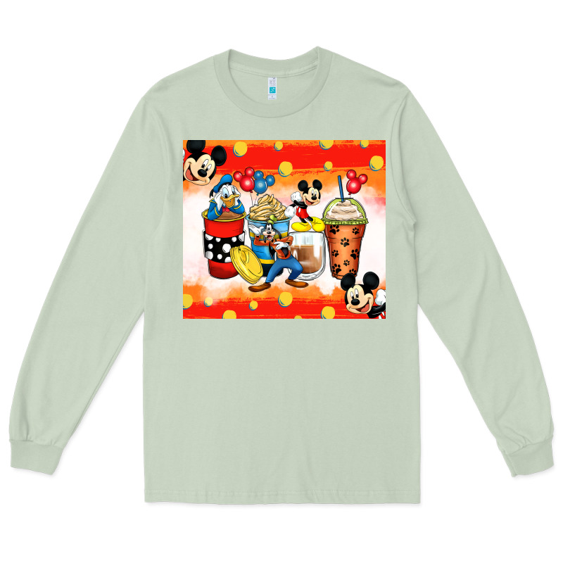Cartoon Characters Coffee Cups Long Sleeve Tee by Zillion Design Studio | Teevron