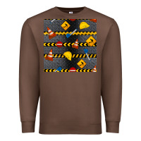 Chestnut construction signs seamless pattern Premium Sweatshirt - BundleAndBundleShop