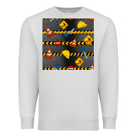 Dove Grey construction signs seamless pattern Premium Sweatshirt - BundleAndBundleShop