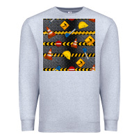 Heather Grey construction signs seamless pattern Premium Sweatshirt - BundleAndBundleShop
