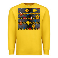 Lemon construction signs seamless pattern Premium Sweatshirt - BundleAndBundleShop